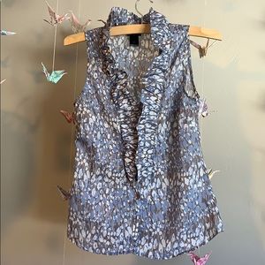 Ann Taylor Ruffle-front blouse